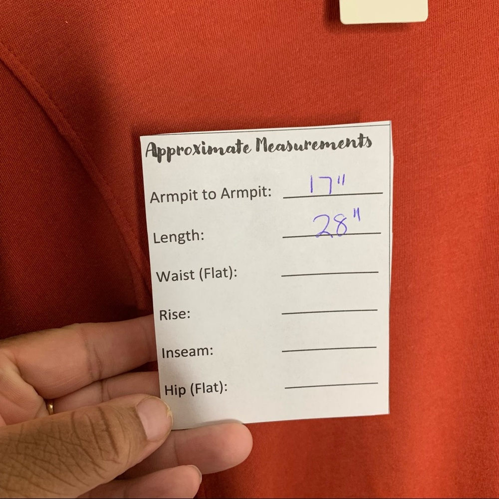 Anthropologie T.LA Womens Long Sleeve Burnt Orange High Long Swing Top XS NWT. - Picture 8 of 8